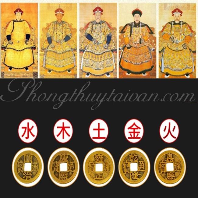 Dây xu Ngũ Đế 5 đời vua