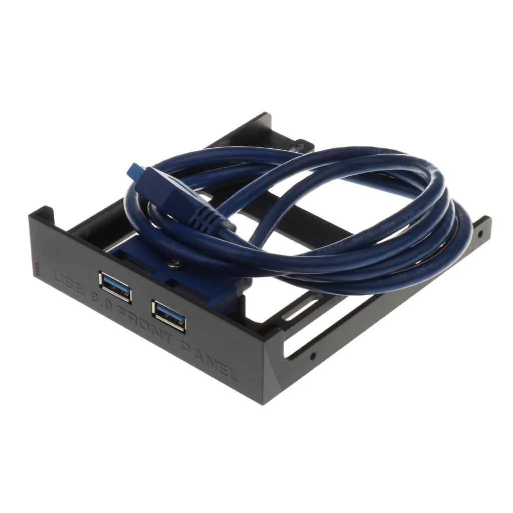 3.5 Inch USB 3.0 Cổng Đôi Cho Bo Mạch Chủ 20Pin Đĩa Mềm Bảng Điều Khiển Phía Trước Cáp