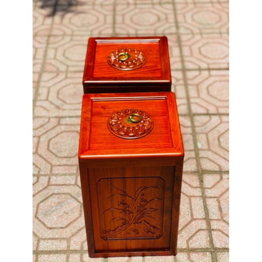 Thùng đựng rác gỗ hương