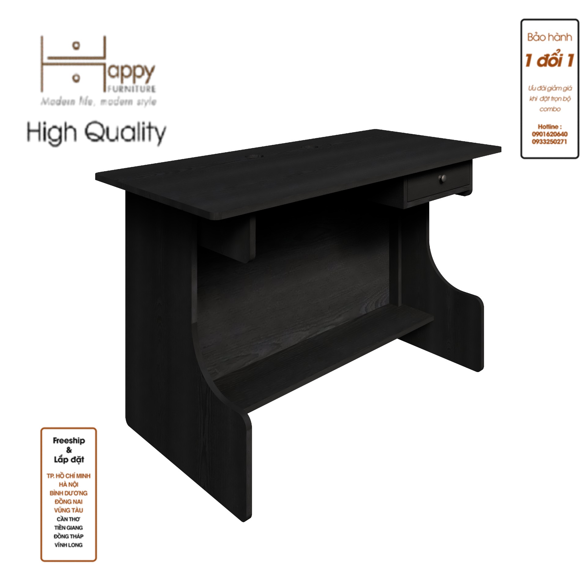 HELI, Bàn nâng hạ tự động tăng giảm chiều cao - 1 ngăn kéo, 120cm x 60cm x 75cm , BAN_E_004