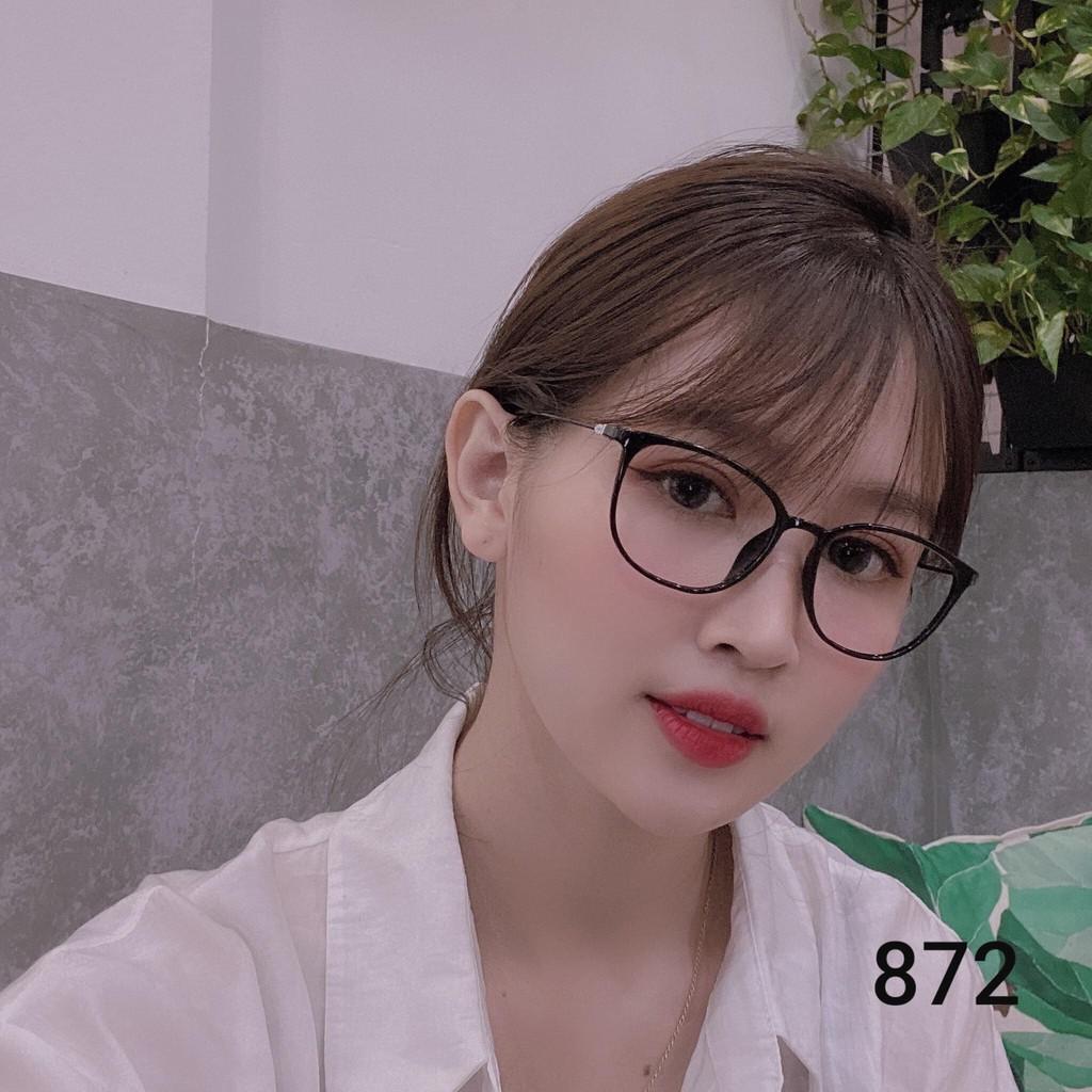 Gọng kính cận nữ dáng bầu càng kim loại thanh mảnh Lani 872 - Lắp mắt cận theo yêu cầu
