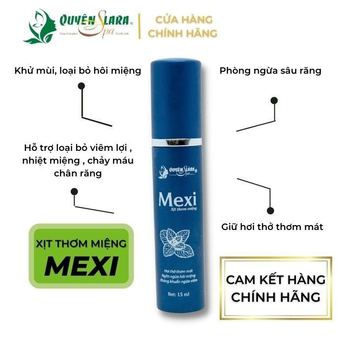 Xịt Thơm Miệng MEXI Vị Bạc Hà Quyên Lara 15ml, Giúp Hơi Thở Thơm Mát, Hết Hôi Miệng, Ngừa Viêm Lợi