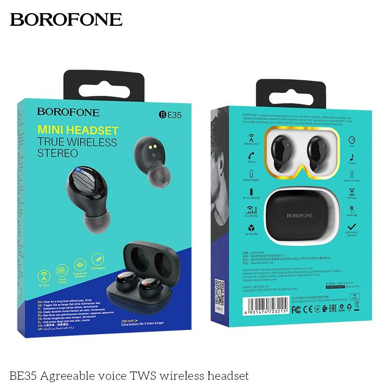 Tai nghe TWS Bluetooth 4.1 BE35 Borofone V5.0 - Hàng nhập khẩu