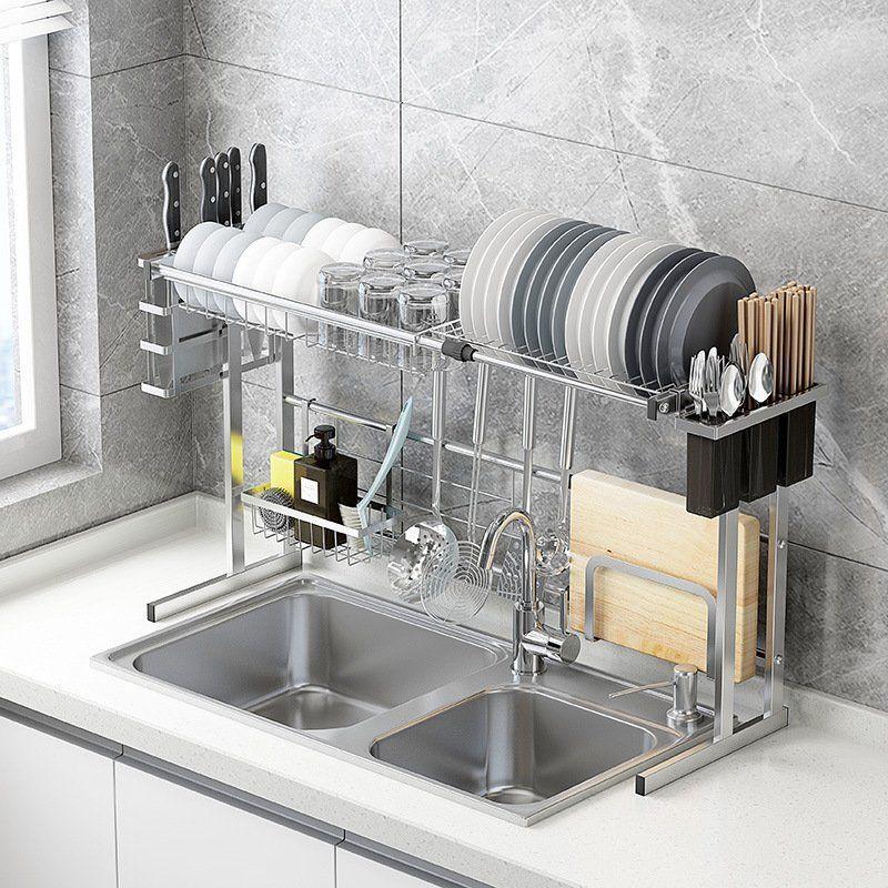 Kệ để chén, bát thông minh trên chậu rửa chén inox 304 cao cấp