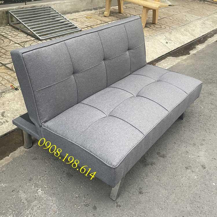Ghế Sofa Bed mini 1m2 thông minh chất vải mịn màu xám - Giường sofa nhỏ gọn cho phòng trọ