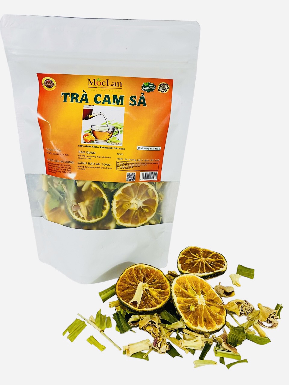 Trà cam sả Mộc Lan (bịch 100g)