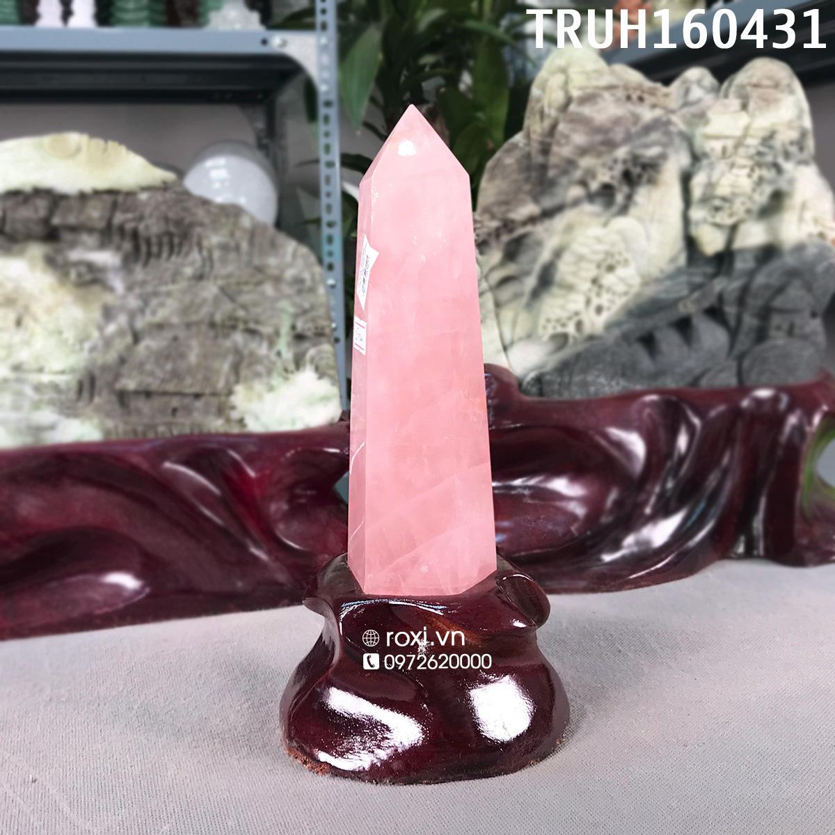 Trụ Thạch Anh hồng 25cm - 860g