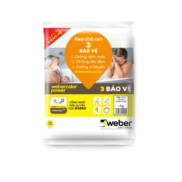 Keo chít mạch/ keo chà ron bảo vệ 3 lớp Weber.color power PO-111