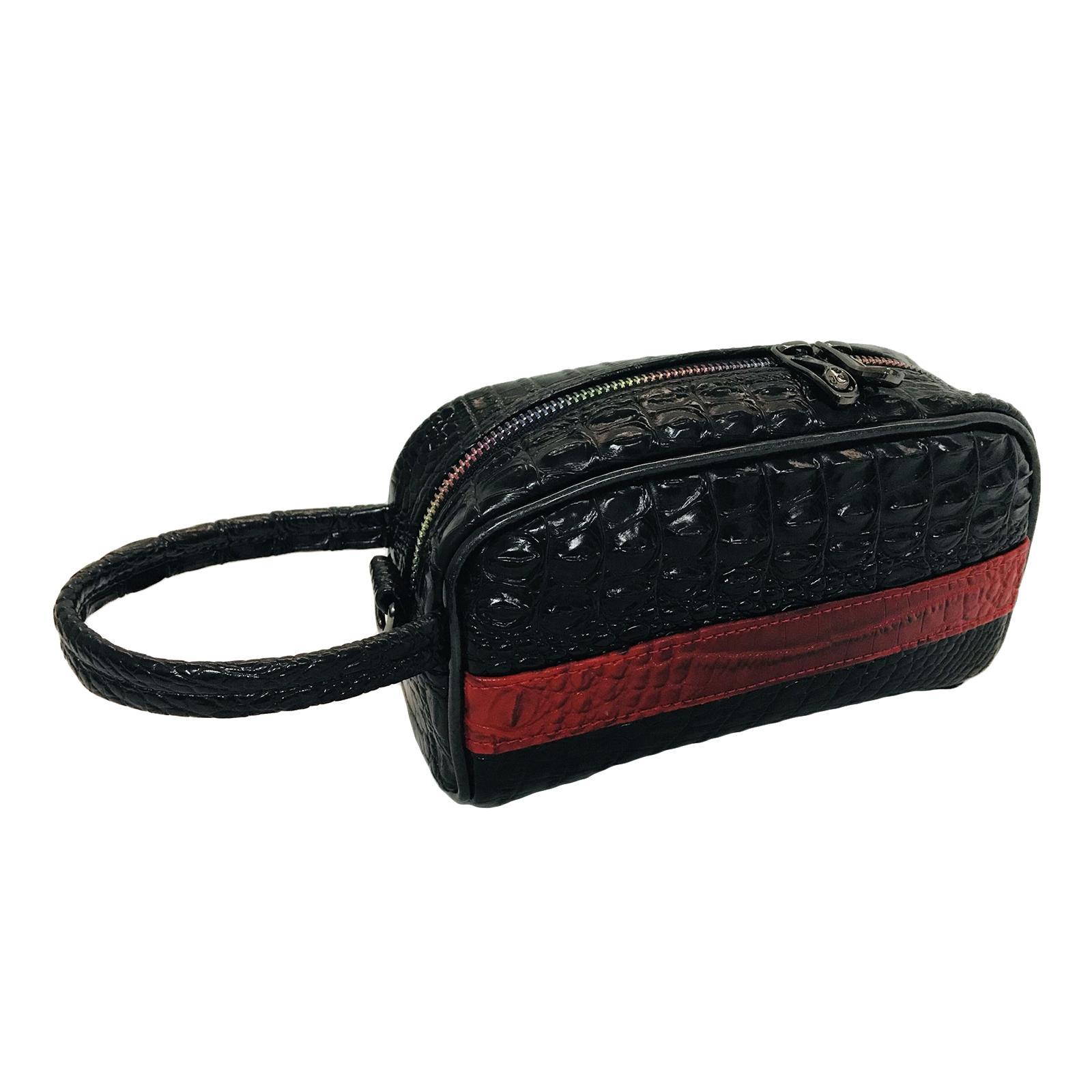 PU Leather Mens Clutch Bag Handbag Zipper Large Capacity Wallet Business Hand Clutch Phone Holder Cards Organizer with Wrist Strap Clip