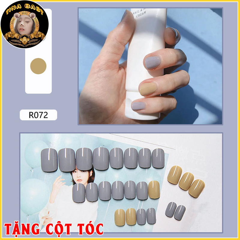 Móng Giả Nail Thời Trang Móng Tay Giả Cao Cấp 24 Móng Họa Tiết Sang Chảnh Hoa Văn Và Đính Đá Màu Đỏ, Nhiều Màu Và Trong Suốt Loại Dài Ngắn Có Keo Dán Sẵn Dễ Sử Dụng Tặng Cột Tóc N66-N67