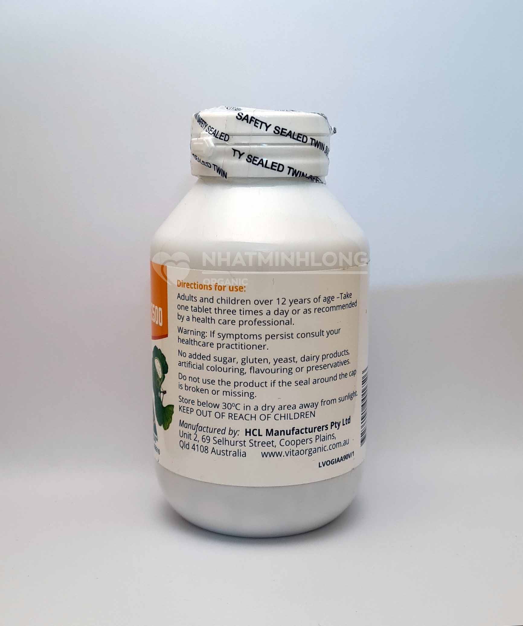 Tăng cường tuần hoàn não, cải thiện trí nhớ và khả năng tập trung Vita Organic Ginkgo Biloba 2500
