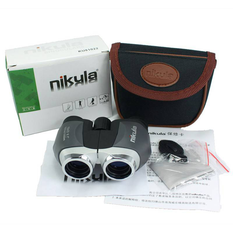 Ống nhòm 2 mắt thương hiệu Nikula 10x22 cho trẻ em, dòng mini bỏ túi, du lịch | Hàng chính hãng