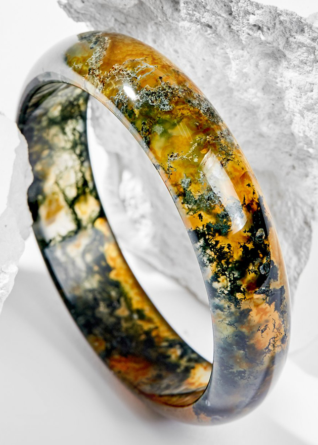 Vòng Tay Phong Thủy Đá Băng Ngọc Thủy Tảo Huyết Liền Khối  Mệnh Mộc, Hỏa Ngọc Quý Gemstones