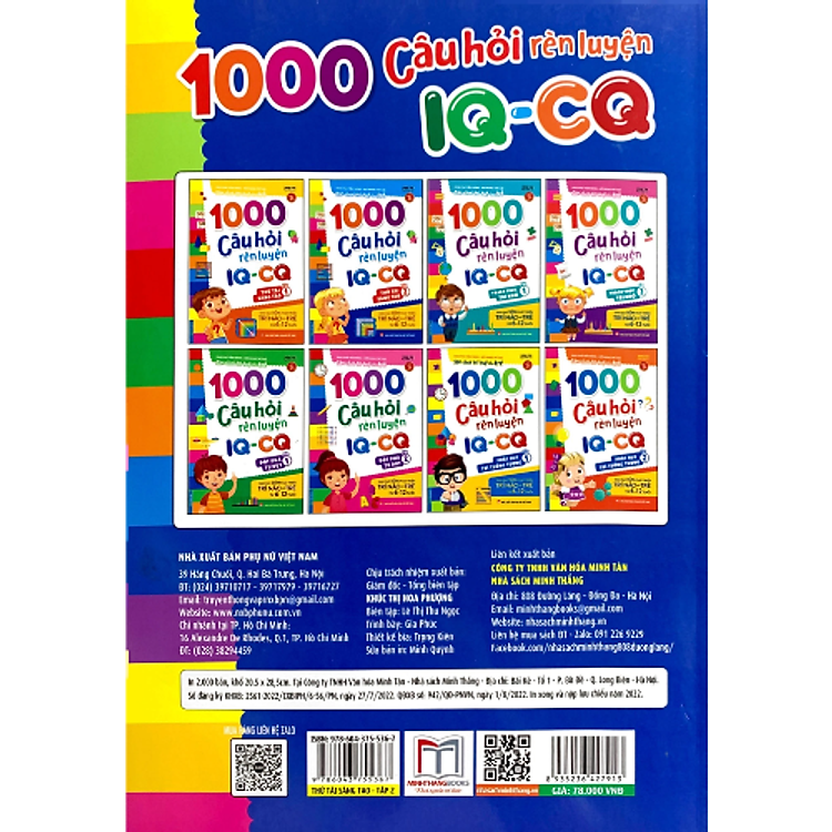 1000 câu hỏi rèn luyện IQ - CQ - Phát huy trí tưởng tượng tập 2 (6-12 tuổi) (Sách bản quyền)