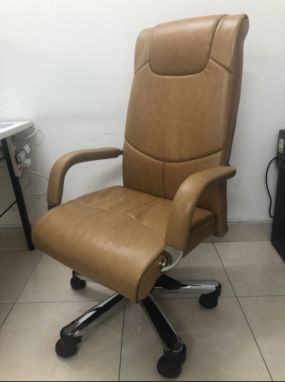 Ghế làm việc, Ghế giám đốc, Ghế chân xoay bọc da PU cao cấp F69AS