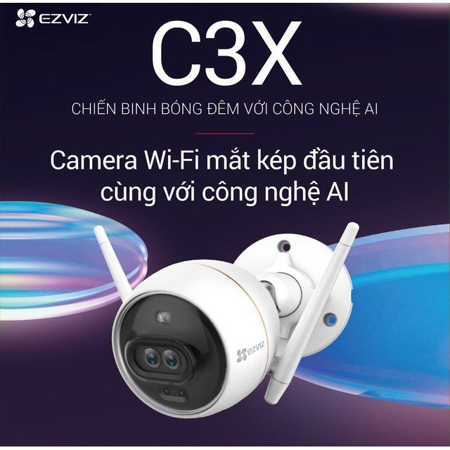 Camera Ip Wifi Ngoài Trời Tích Hợp Ai Ezviz C3X Full HD 1080P- Hỗ Trợ Báo Động - Tặng Thẻ Nhớ 32GB - Hàng Chính Hãng