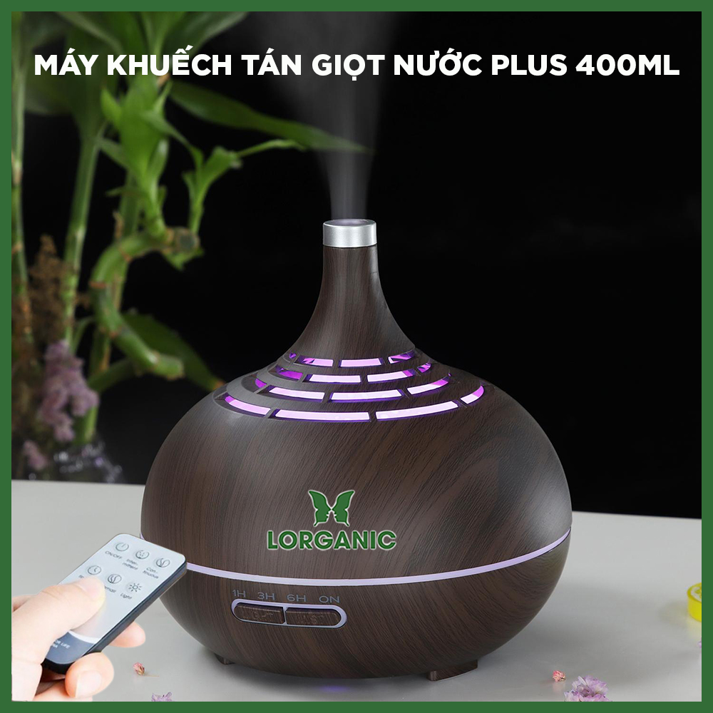 Máy khuếch tán/ máy xông tinh dầu Lorganic Giọt Nước Plus FX2062 - Có kèm remote/ Phun sương sóng siêu âm/ Thích hợp xông phòng 15-40 m2