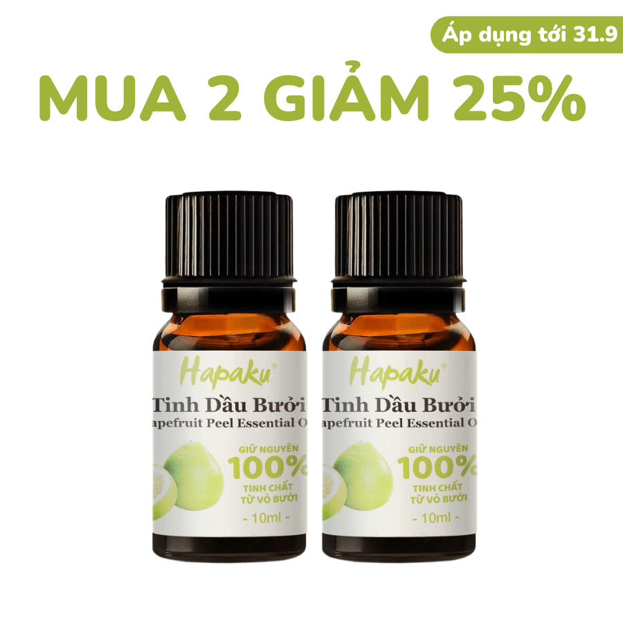 Tinh Dầu Bưởi - Tinh Dầu Tự Nhiên Nguyên Chất 10Ml - Hapaku - Mua 2 Giảm 25