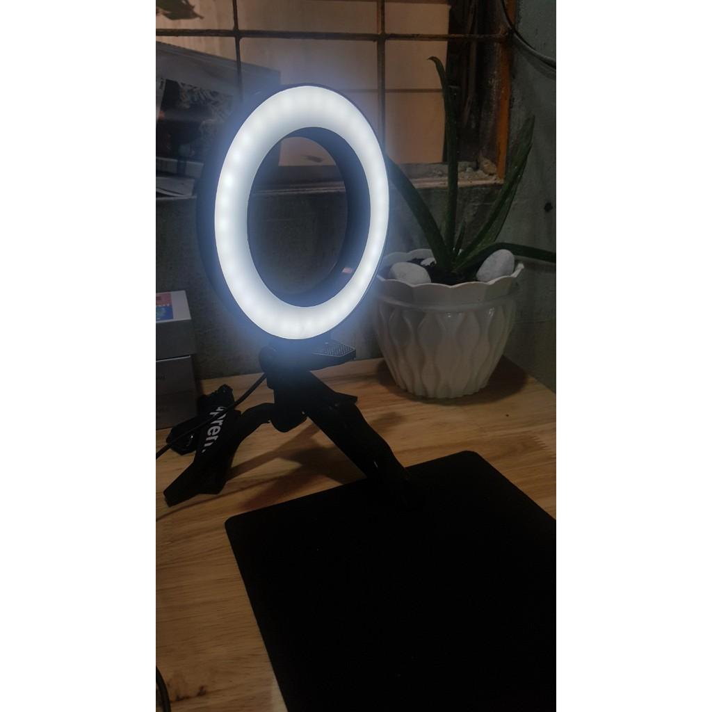 Đèn LiveStream 16CM có chân ngắn kèm theo để bàn live makeup trang điểm bán hàng