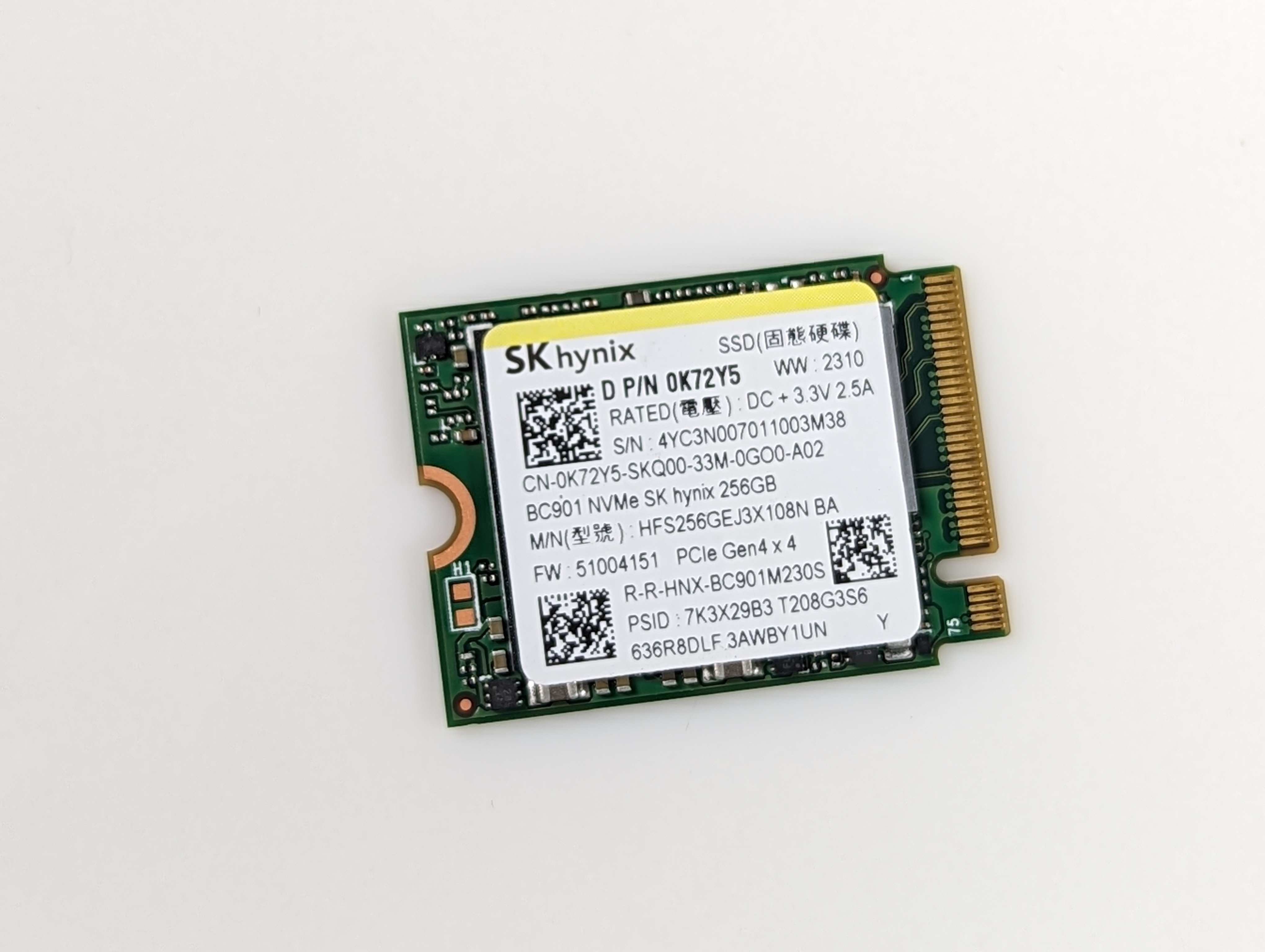 Ổ Cứng SSD SK hynix BC901 256GB 2230 M2 NVMe Gen3x 4 - Hàng Nhập Khẩu