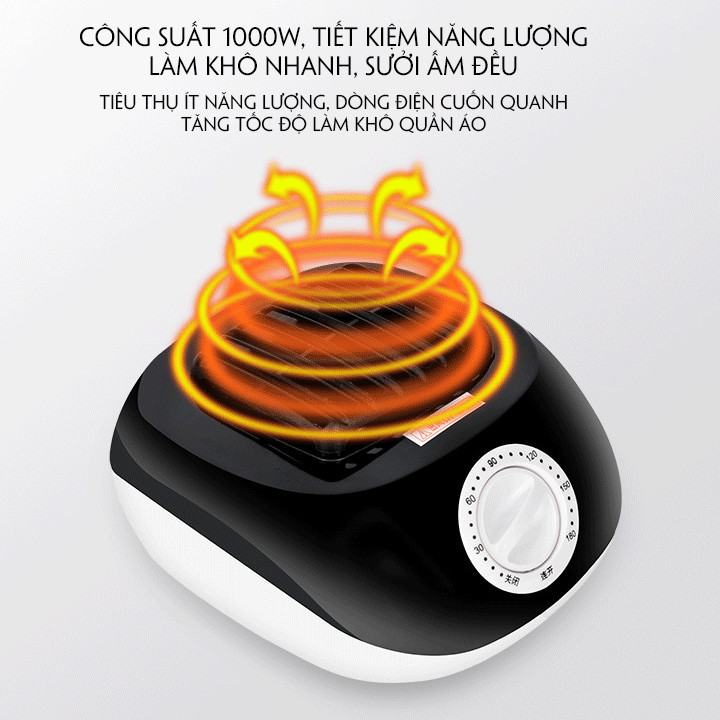 Tủ Sấy Quần Áo 2 Tầng Khung INOX Chắc Chắn Công Suất 1000W - Tủ Quần Áo 2 Tầng Tích Hợp Chức Năng Sấy