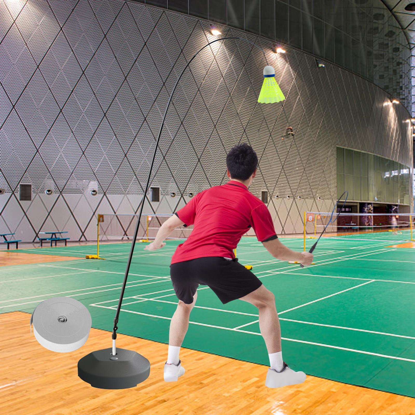 Portable Tennis Trainer Elastic Simulator Automatic Stretch Solo Badminton Trainer Device for Self Practicing Sports Adults Kids