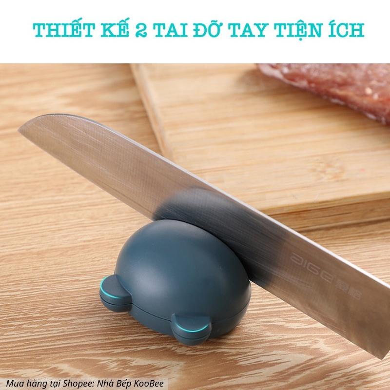 Dụng cụ mài dao kéo hình ếch 3 màu dễ thương - Đồ mài dao mini bền đẹp tiện dụng