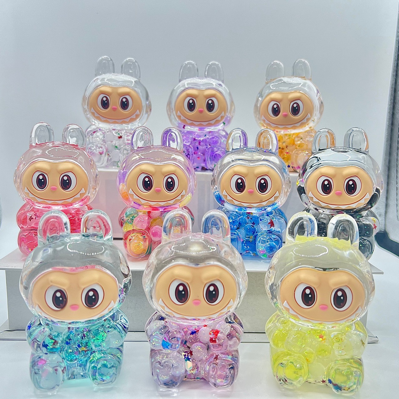 [SIZE TO] Đồ Chơi Mô Hình Labubu Charm Nước Thỏ Nước Dễ Thương Phát Sáng Dùng Làm Decor Trang Trí