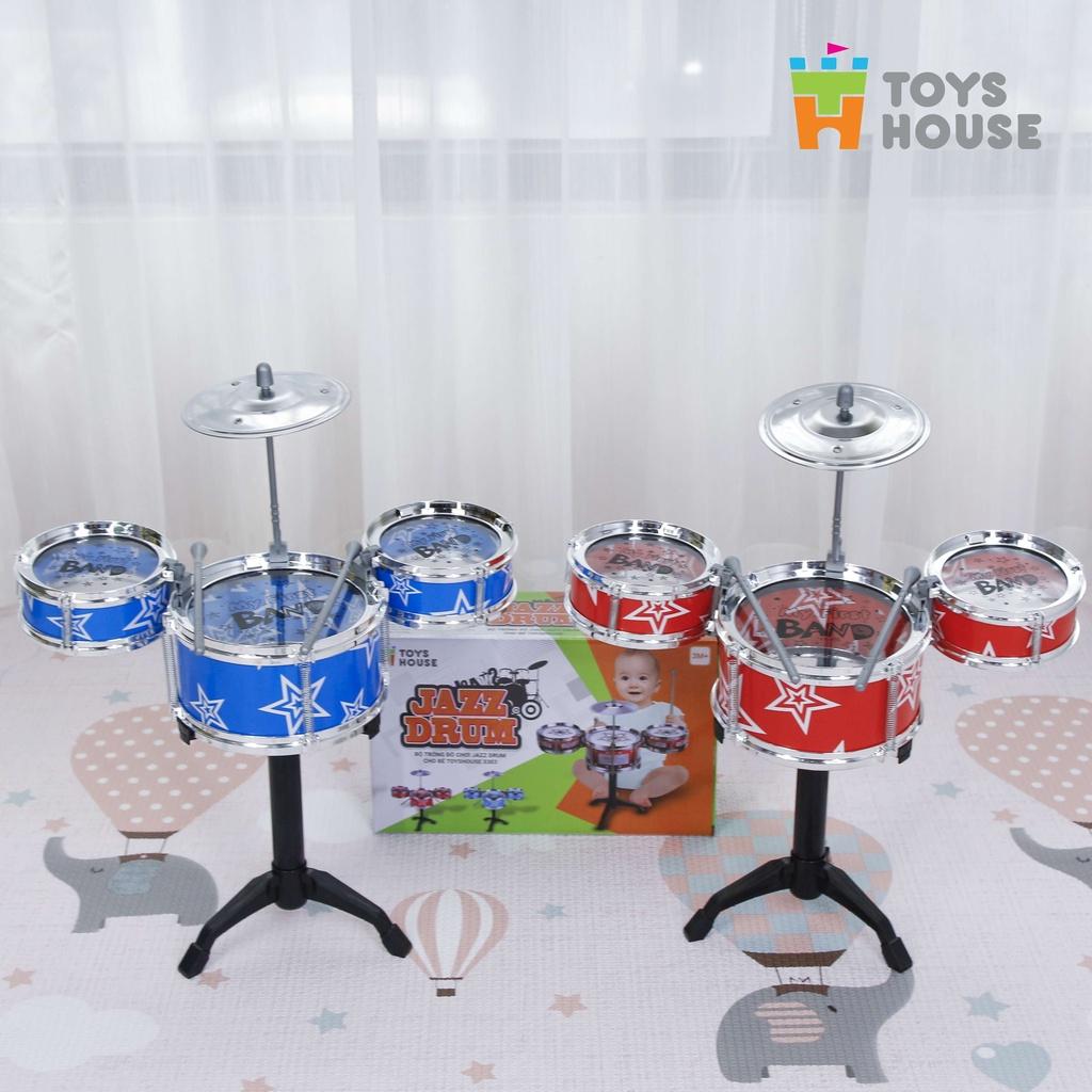 Đồ chơi hướng nghiệp - Bộ trống Jazz Drum cho bé Toyshouse - Nhạc cụ, âm nhạc cho bé yêu - màu xanh