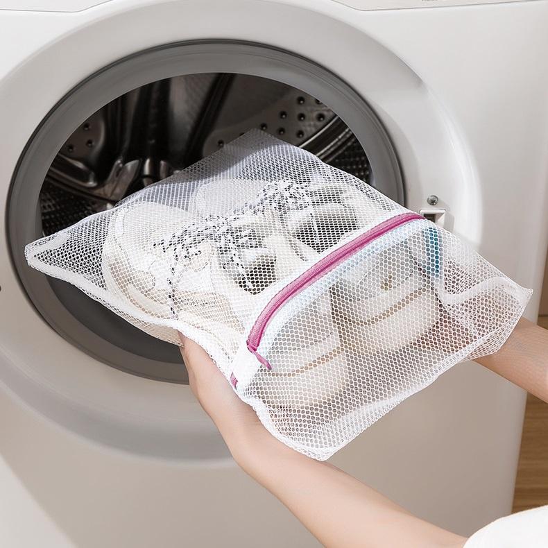 Túi lưới giặt đồ cho máy giặt, túi giặt cao cấp vải mịn size 50*60cm