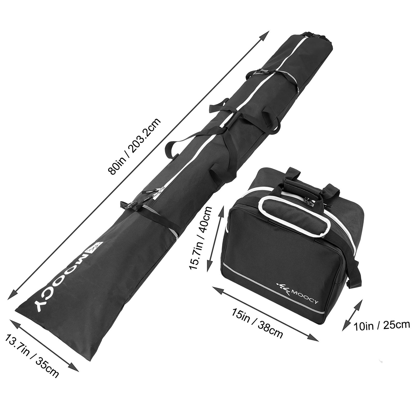 Set 2 Combo Túi Đựng Giày Trượt Tuyết Và Cây Trượt Tuyết Di Động Có Đệm Chống Thấm Nước
