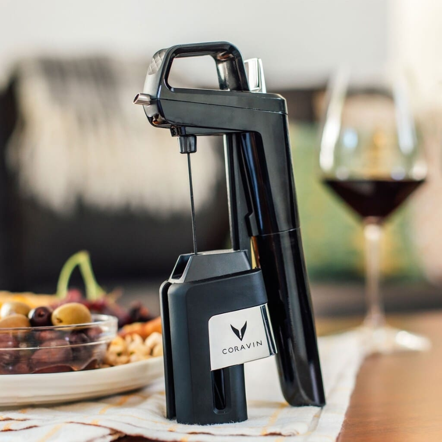 Coravin - Bộ Dụng Cụ Chiết Rượu Timeless Six+ Màu Piano Black - 14 Món
