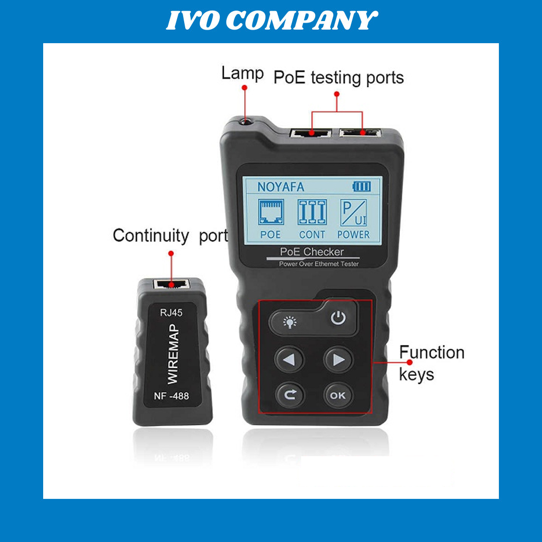 Máy Test Cáp Mạng NF-488 Hỗ Trợ POE