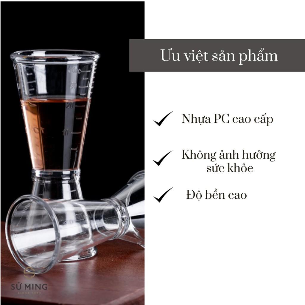 Ly Đong Định Lượng, Jigger Dụng Cụ Pha Chế , 2 cỡ lựa chọn, an toàn VSTP, giao hàng nhanh chóng