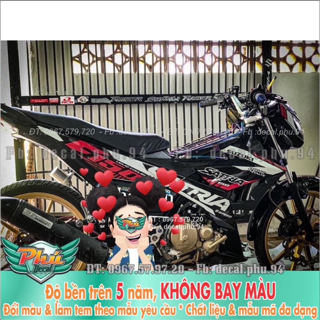 Tem Rời Satria đỏ trắng đen  -1