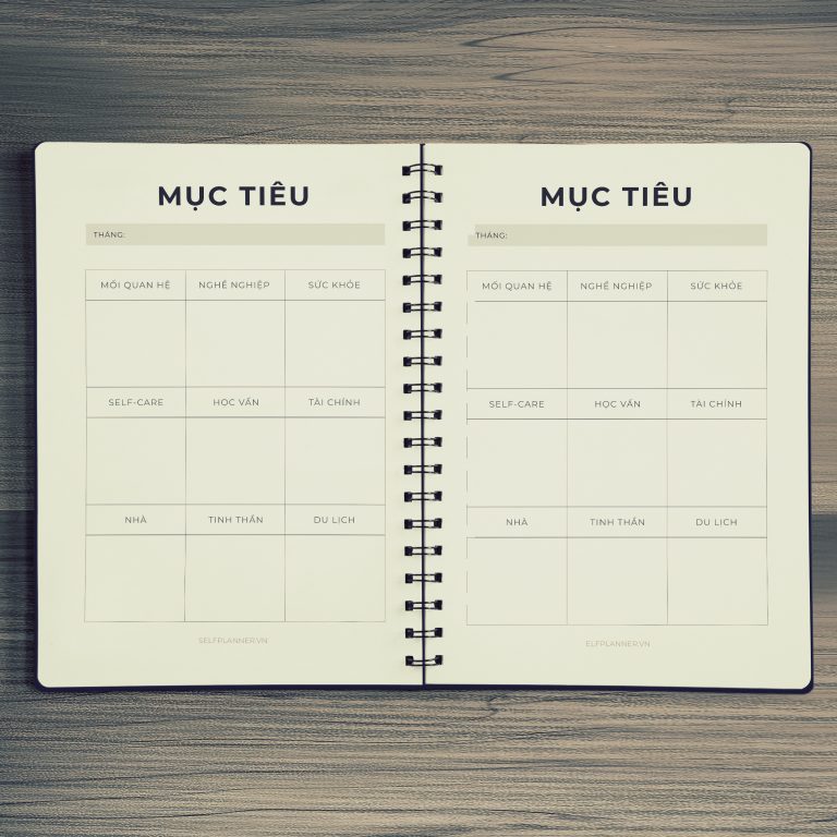 Sổ tay planner nhật ký hàng ngày Khai tâm – quyển 1/4 trong bộ sổ “Tỉnh thức” bởi Self-Planner- Giao Mẫu Ngẫu Nhiên