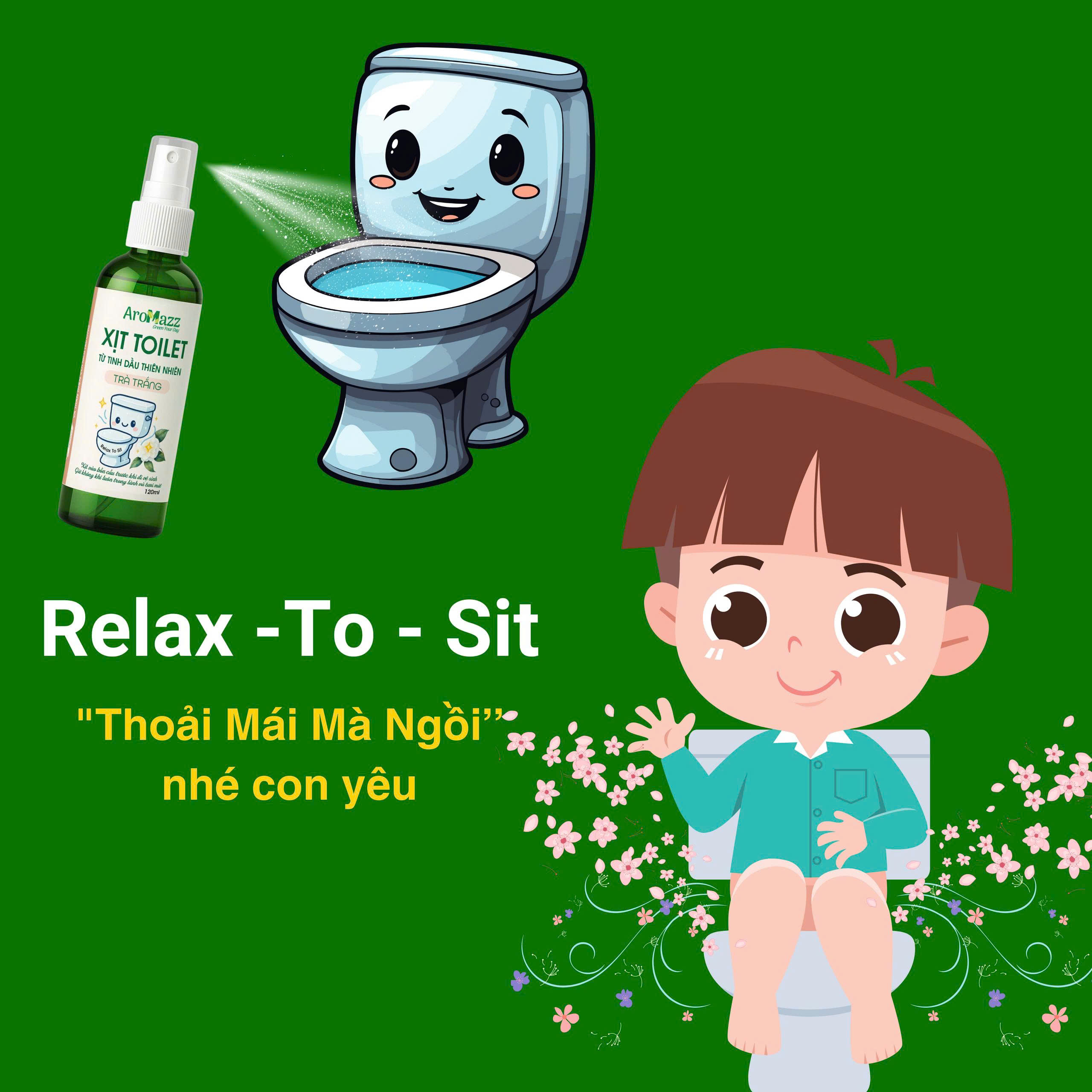 (Combo 3) Xịt Toilet Trước Khi Đi Vệ Sinh AroMazz, Xịt Khử Mùi  Nhà Vệ Sinh Từ Tinh Dầu Thiên Nhiên An Toàn Cho Gia Đình Dùng Hàng Ngày 120ml