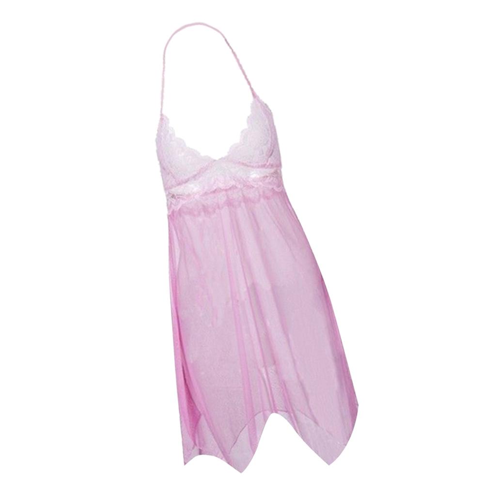 Sexy Lace Nightgown Sleeveless V Neck Lingerie Women's Sleepwear