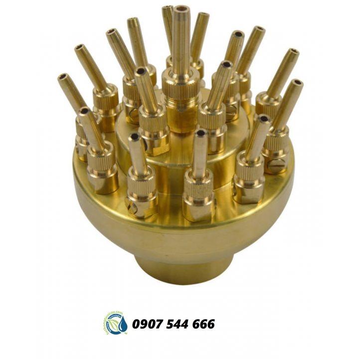 Đầu phun nước hình bông hoa 16 tia đồng phi 34mm