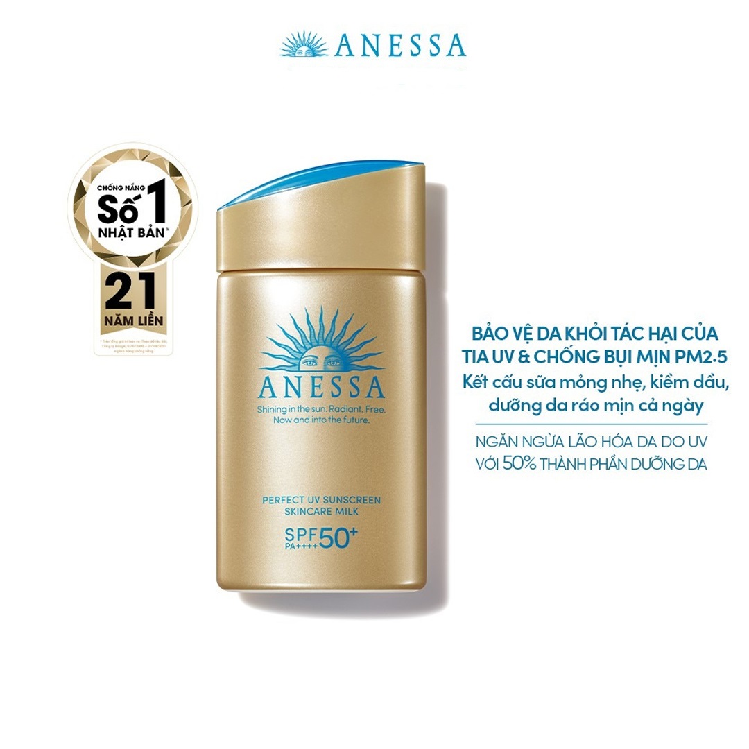 Kem Chống Nắng Anessa Perfect UV Sunscreen Skincare Milk Spf 50+ Pa++++ (60ml)