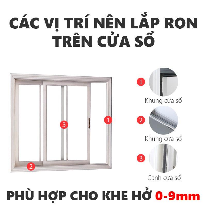 Ron lông nheo chặn cửa dán khung cửa lấp kín khe hở chống va đập giảm chấn cách âm