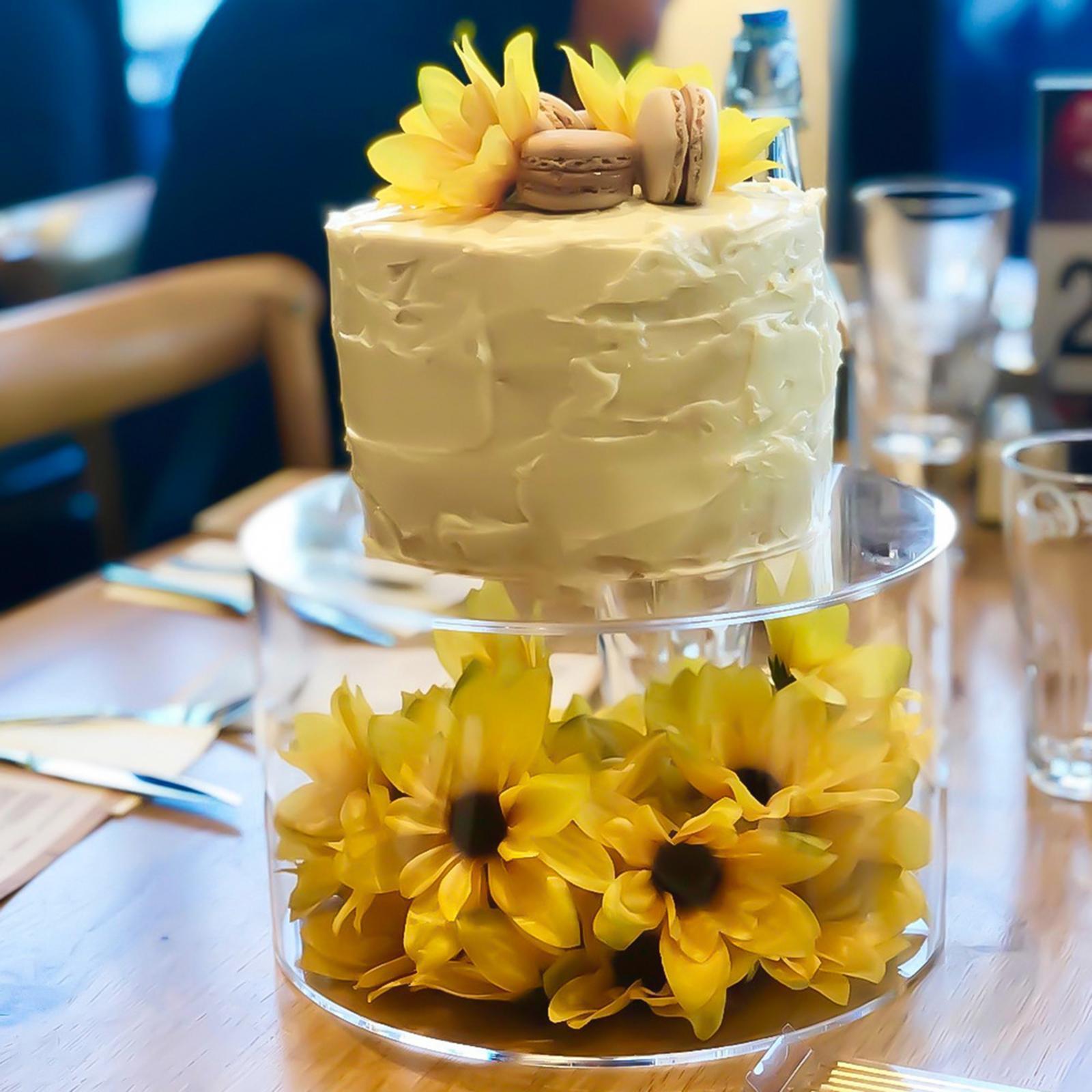 Cake Tier Round Clear Acrylic Cake Stand for Tabletop Party Supplies Wedding