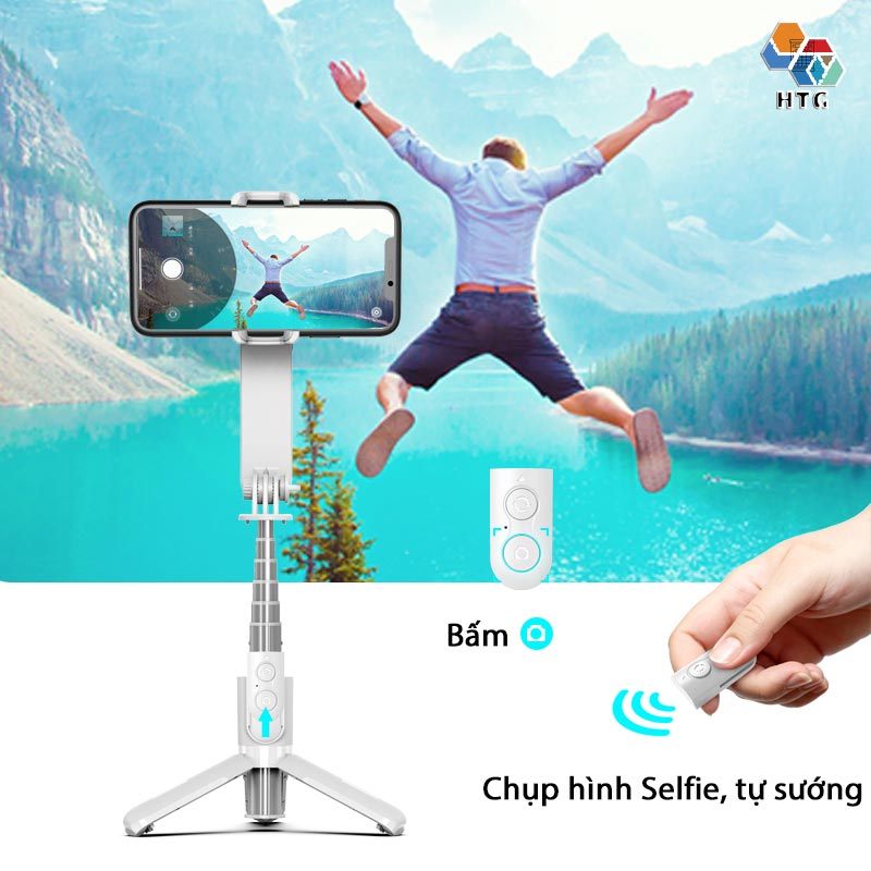 Gimbal chống rung CYKE L09 tích hợp chế độ xoay quay 360º, có bluetooth chụp selfie, tripod chụp hình siêu tiện lợi, hàng chính hãng