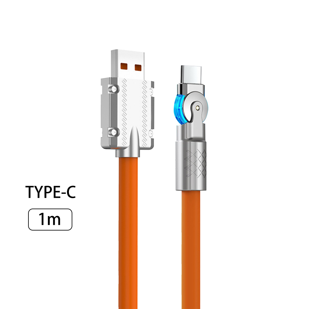 Dây cáp sạc nhanh 120W 6A bằng hợp kim kẽm và silicon cho iphone / type-c,hỗ trợ sạc nhanh ,chiều dài cáp 1-2m