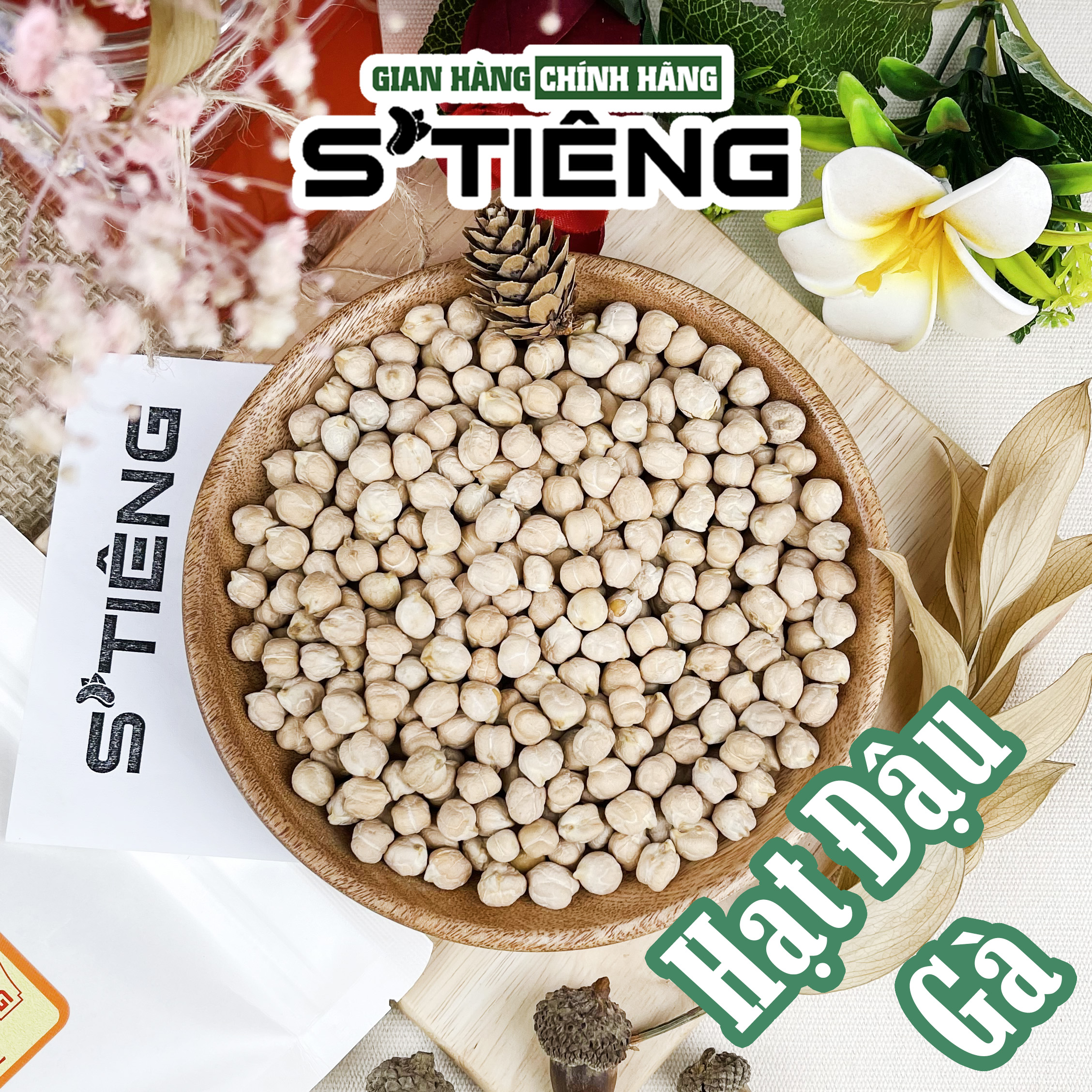 500Gr Hạt Đậu Gà Trắng Sống S'TIENG Chế Biến Món Ăn