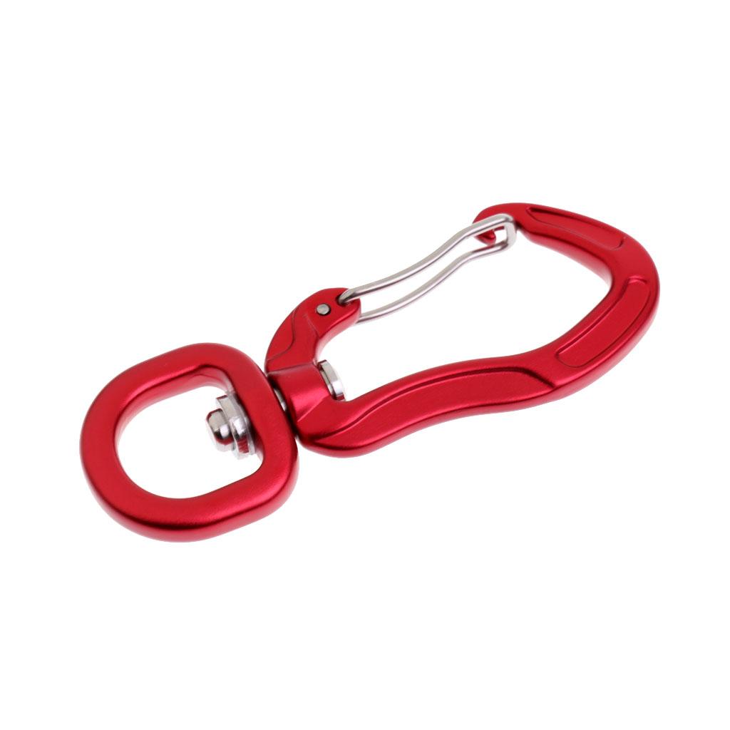 400KG Multi-purpose Aluminum Swivel Eye Spring Snap Hook Quick Hook Carabiner Red