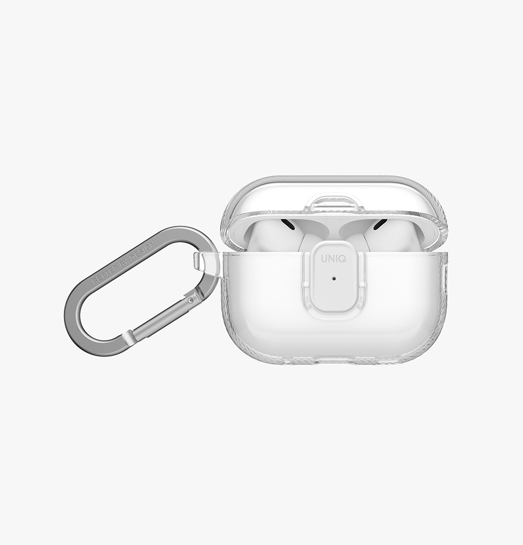 Ốp Bảo Vệ UNIQ GLASE PRO Cho Airpods Pro 3 Tinh Tế Giữ Vẻ Đẹp Thiết Bị Tinh Tế Khóa Cài Chắc Chắn Tặng Kèm Móc Nhôm Hàng Chính Hãng