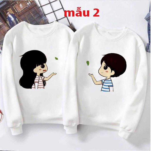 Áo đôi các mẫu gấu cute chất nỉ da cá , dày, ấm áp cho mùa thu đông