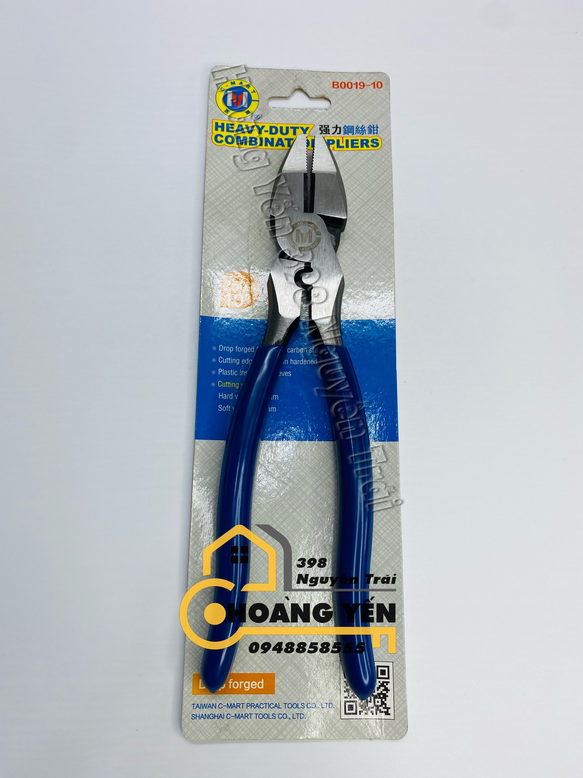 Kìm Điện Công Nghiệp Đa Năng Cán Xanh 250mm/10" B0019-10 CMart