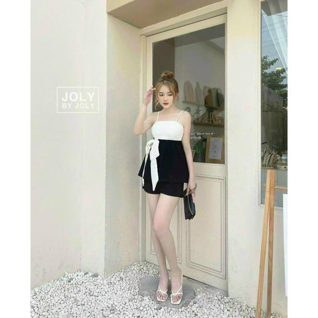 Bộ Nữ Áo 2 Dây Nơ Kèm Quần Có Túi, Chất Mịn, Hàng Đẹp️
